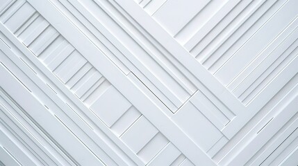 Obraz premium Abstract white geometric pattern of wooden planks.