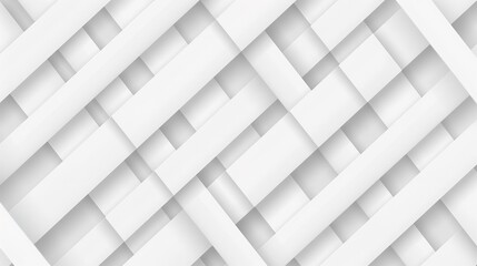 Fototapeta premium Abstract white geometric pattern with overlapping stripes.