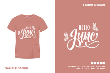 hello june t shirt design