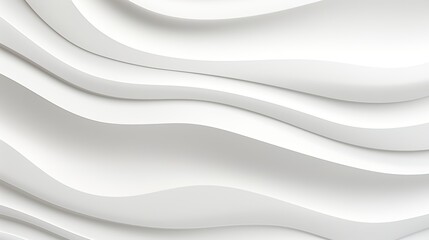 Obraz premium Abstract white wave background with smooth curves.