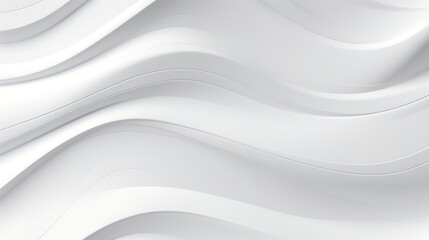 Obraz premium Abstract white wave background with smooth curves.
