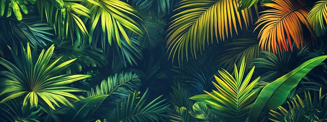 Vibrant Tropical Jungle Oasis. Nature's Beauty Enhanced with Topaz