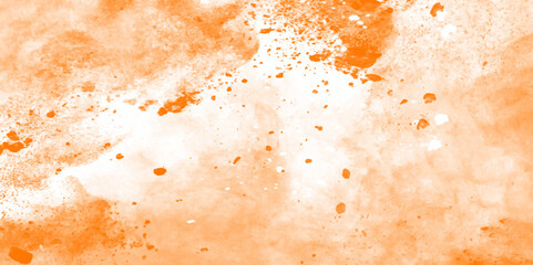 orange watercolor background for your design. Marble texture, marble background for design with copy space for text or image. Color splashing on paper with watercolor splashes, grunge. Background.