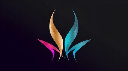 Best 3D minimalist colorful and unique logo design made by AI
