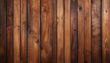Fototapeta premium Vertical brown wooden plank wall for background