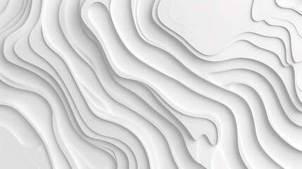 Obraz premium Abstract white wavy 3D background.