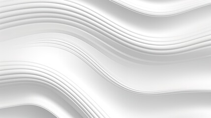 Obraz premium Abstract white wavy background with 3D curves.