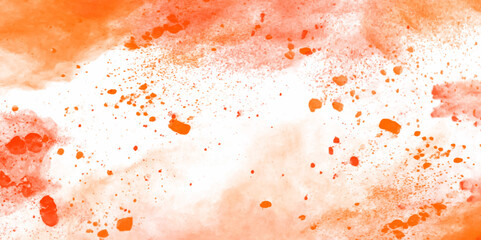 orange watercolor background for your design. Marble texture, marble background for design with copy space for text or image. Color splashing on paper with watercolor splashes, grunge. Background.