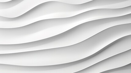 Obraz premium Abstract white wavy background with 3D effect.