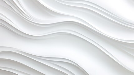 Obraz premium Abstract white wavy background with 3d effect.