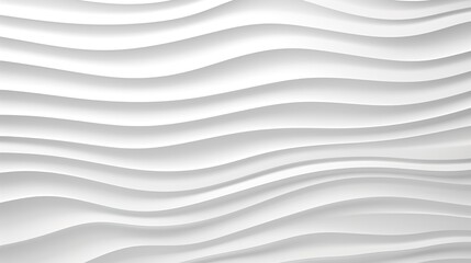 Obraz premium Abstract white wavy background with 3D effect.