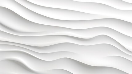 Fototapeta premium Abstract white wavy background with 3D effect.