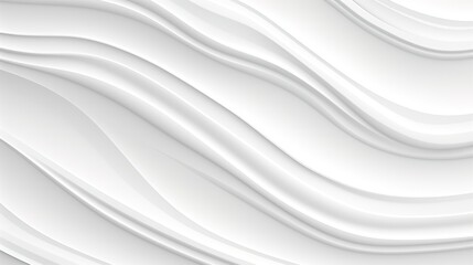 Abstract white wavy background with 3D effect.