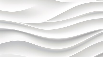 Obraz premium Abstract white wavy background with 3D effect.