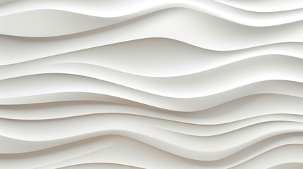 Obraz premium Abstract white wavy background with 3d effect.