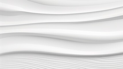 Fototapeta premium Abstract white wavy background with 3D effect.