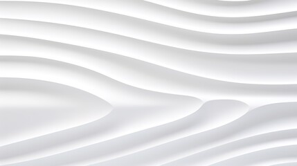Obraz premium Abstract white wavy background with 3D effect.