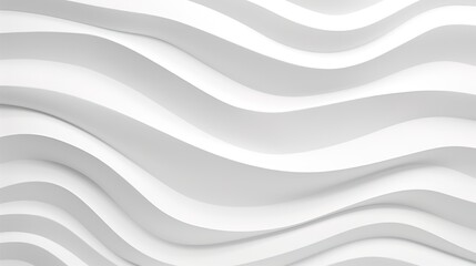 Obraz premium Abstract white wavy background with 3d effect.
