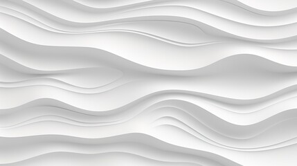 Obraz premium Abstract white wavy background with a 3D effect.
