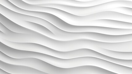 Obraz premium Abstract white wavy background with 3d effect.
