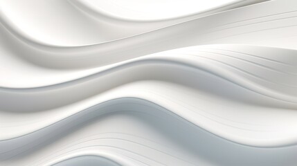 Fototapeta premium Abstract white wavy background with flowing lines.