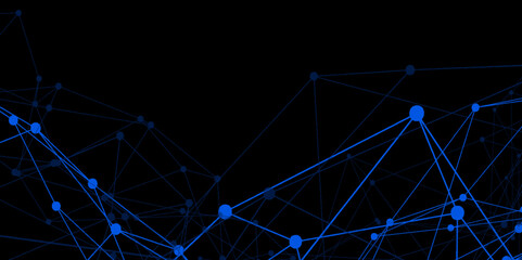 	
Abstract connecting dots and lines with geometric background. Geometric plexus structure cybernetic concept. Internet connection network high digital technology with connecting points and lines.