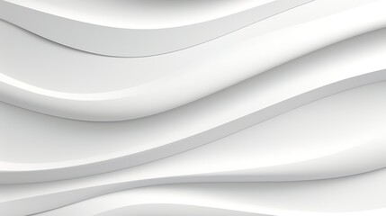 Abstract white wavy background with flowing lines.