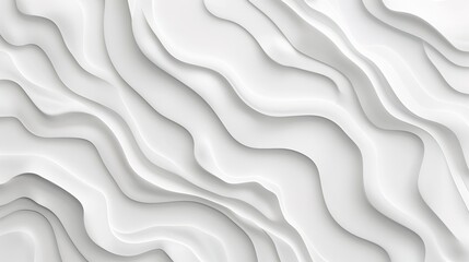 Obraz premium Abstract white wavy background with light and shadow.