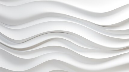 Abstract white wavy background with smooth curves.