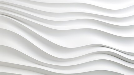 Abstract white wavy background with smooth curves and shadows.