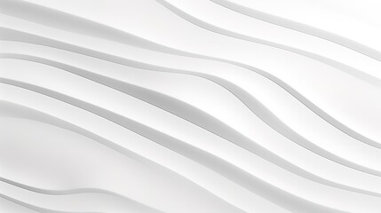 Abstract white wavy background with smooth lines.