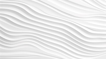 Abstract white wavy background with smooth lines.