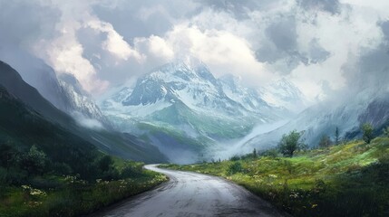 Serene Mountain Road