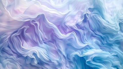 Fototapeta premium A dreamy and ethereal background with soft delicate waves in shades of pale blue and lilac evoking a sense of wonder and mystery