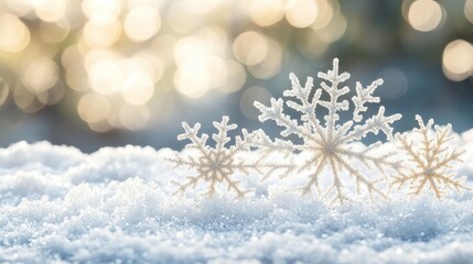 Winter background with snowflakes. Christmas and New Year concept