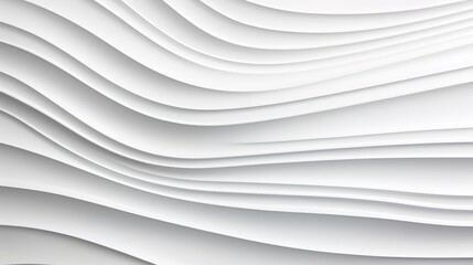 Obraz premium Abstract white wavy background with soft shadows.