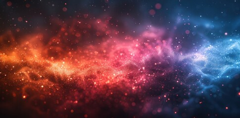 Fototapeta premium Cosmic Nebula: A Celestial Dance of Colors