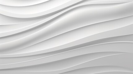 Obraz premium Abstract white wavy background with soft shadows.