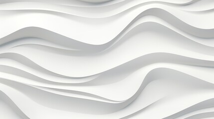 Fototapeta premium Abstract white wavy background with soft shadows.