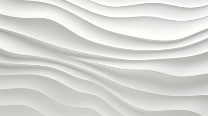 Obraz premium Abstract white wavy background with soft, flowing lines.