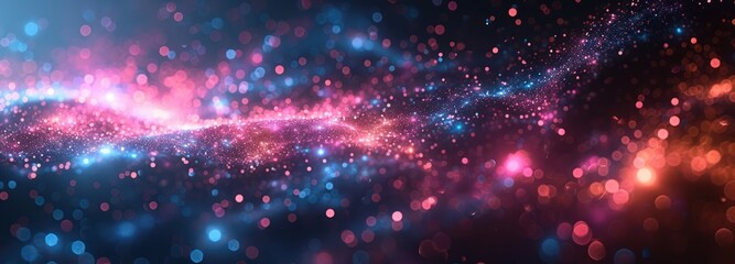Fototapeta premium Abstract Galaxy with Pink and Blue Lights