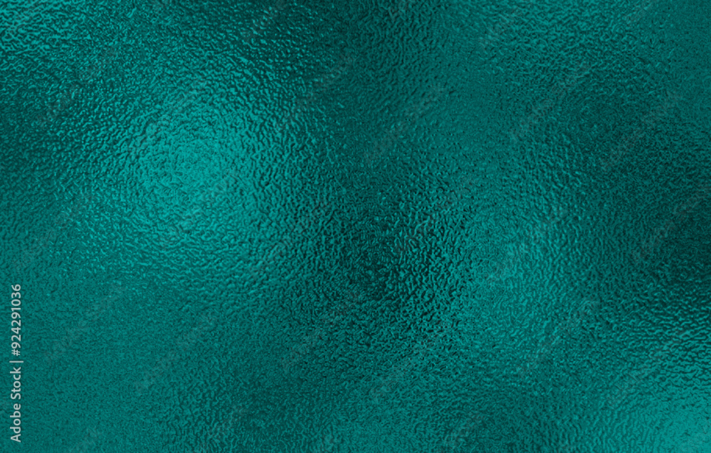 Poster blue green foil glass texture background. abstract gradient bright light reflection and shiny rough 