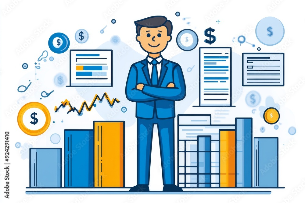 Poster business analytics dashboard presenting complex data in a user friendly manner facilitating informed