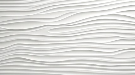 Obraz premium Abstract white wavy background, minimalist 3D surface.
