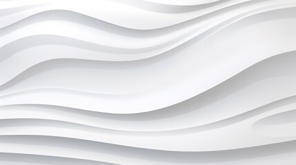 Abstract white wavy background, minimalist design.