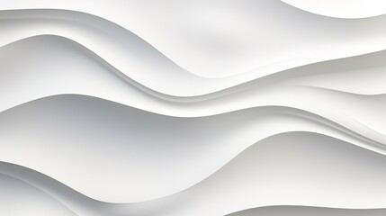 Abstract white wavy background, modern minimal design.