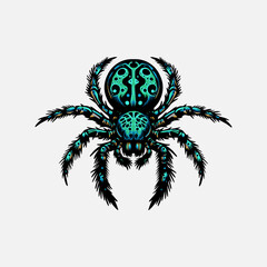 Tarantula spider hand drawn illustration