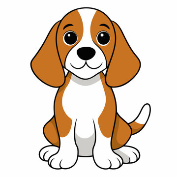 recommend clip art: Beagle begging isolated on white, beagle begging vector illustration, animal vector art, Dog silhouette,  dog vector icon, dog cartoon line art, eps