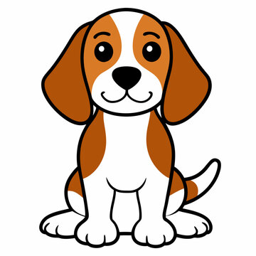 recommend clip art: Beagle begging isolated on white, beagle begging vector illustration, animal vector art, Dog silhouette,  dog vector icon, dog cartoon line art, eps
