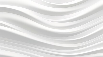 Obraz premium Abstract white wavy lines, 3D rendering, minimal background.